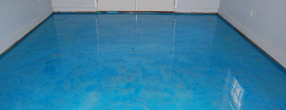 Amazing Blue Metallic Floor – Bonus Room