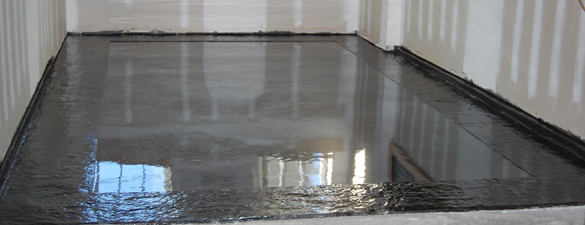 Pauls Garage – Metallic Epoxy Floor – Stamped Slate