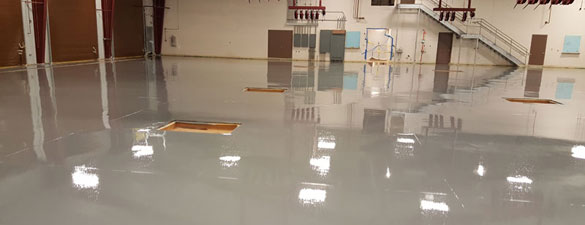 School Bus Repair Shop Epoxy Floor in Pittsboro NC