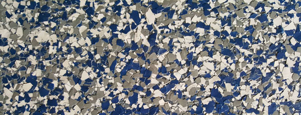 Full Broadcast Garage Floor in Fuquay-Varina, NC – Blue Metallic Flake