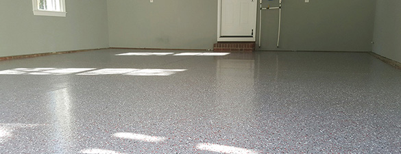 Hurricanes Fan? Heres a Red and Black Flake Garage Floor in Cary, NC